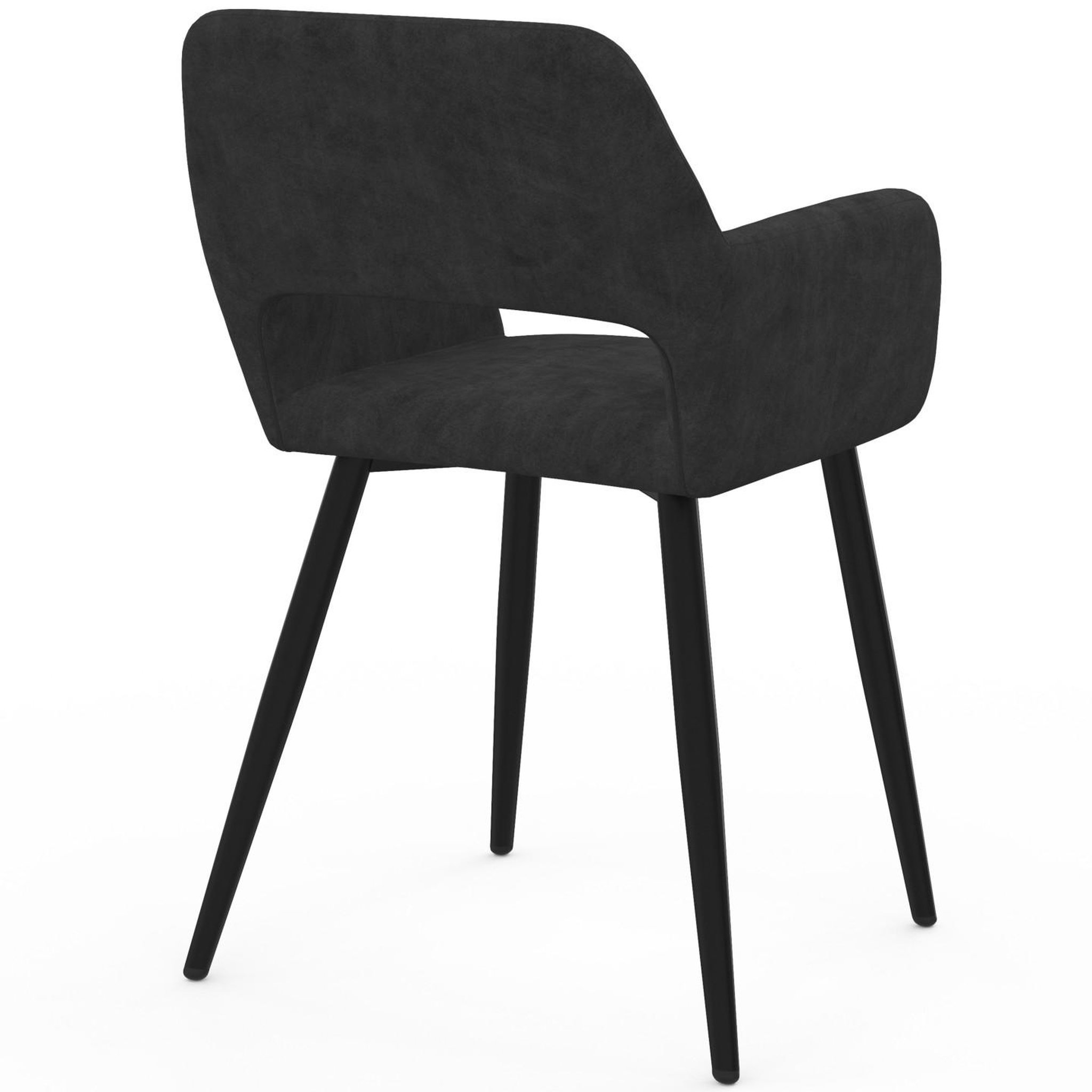 Voir la diapositive 4 : ID MARKET Lot de 4 chaises de salle à manger, fauteuils de table holy en velours noir
