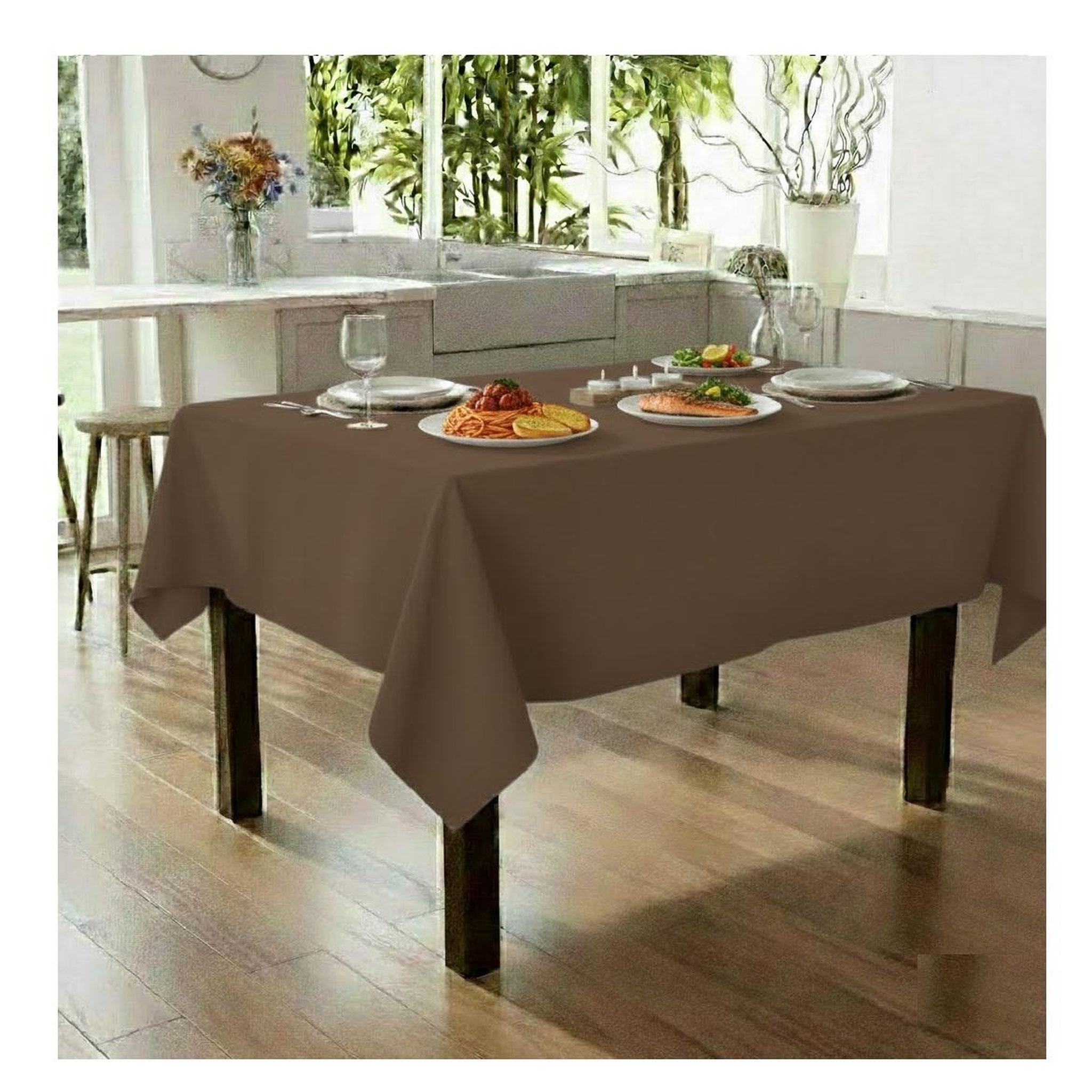 Voir la diapositive 3 : Eden Nappe en polyester finition ourlet nels