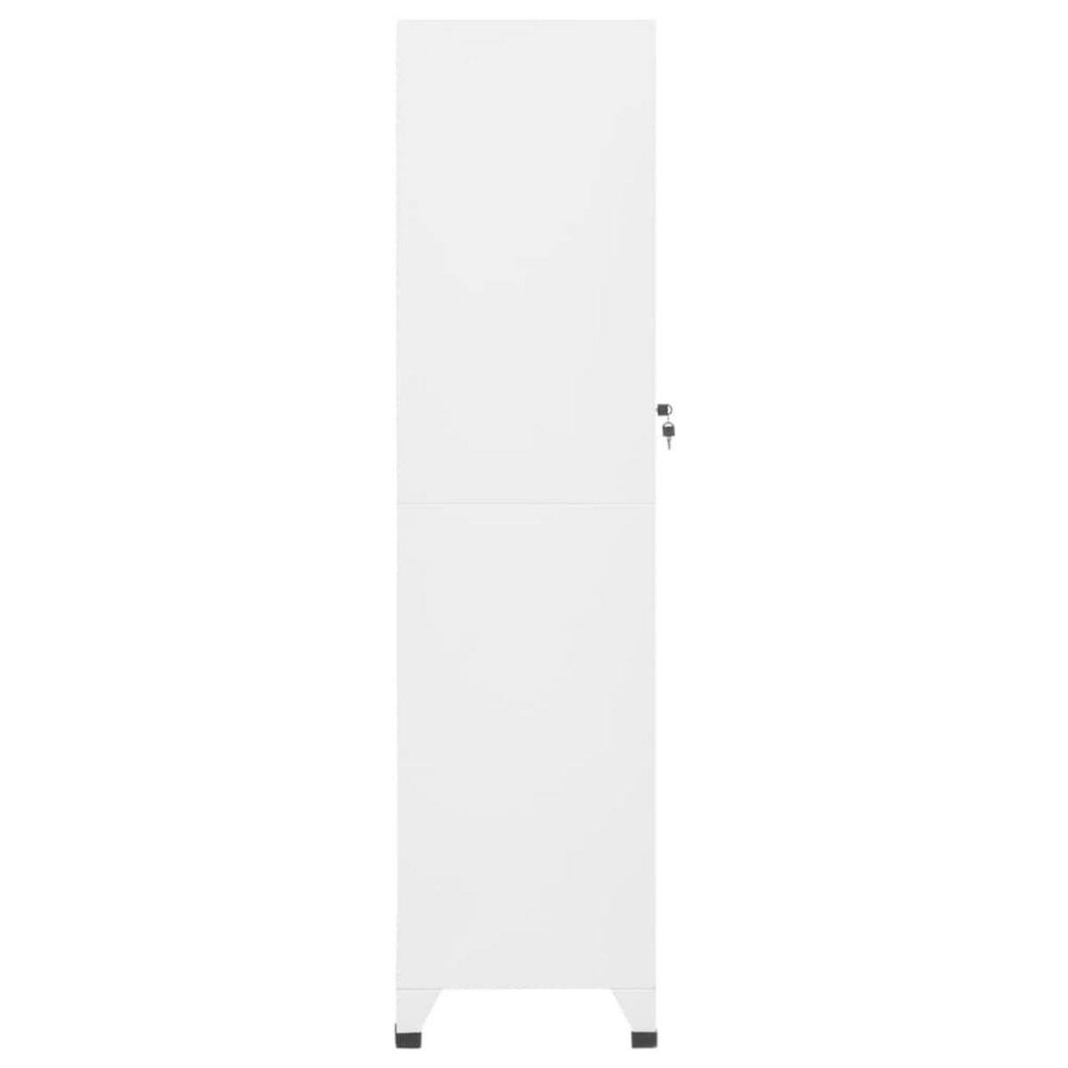 VIDAXL Armoire a casiers Blanc 38x45x180 cm Acier