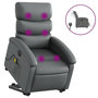 Voir la diapositive 2 : VIDAXL Fauteuil inclinable de massage electrique gris similicuir