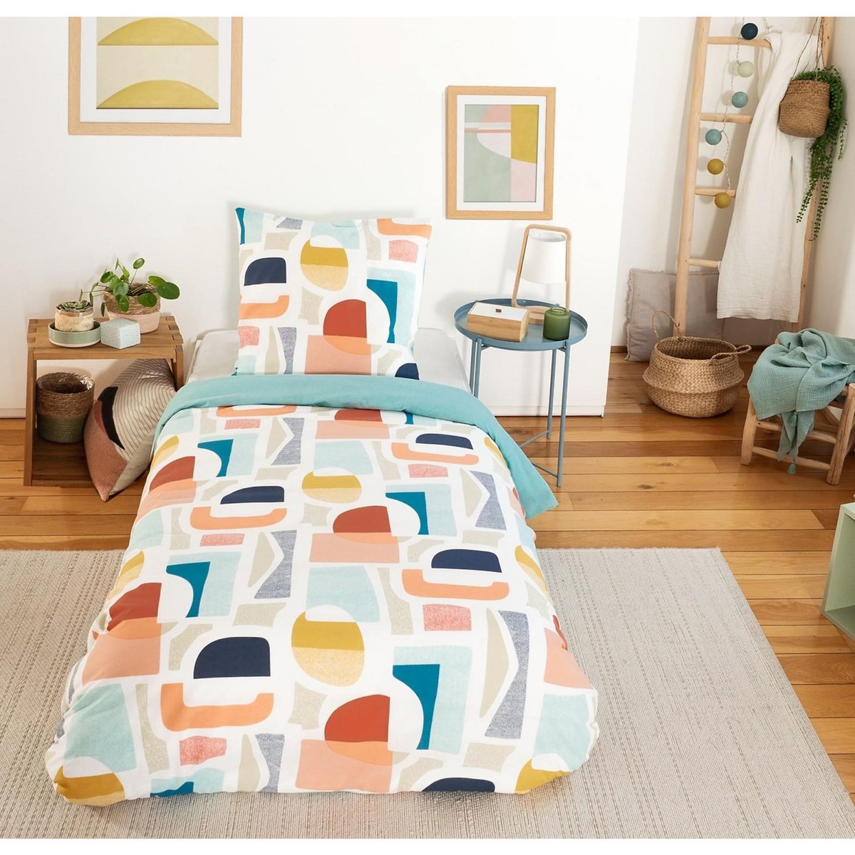 Home collection Parure housse de couette polycoton 51 fils - colors