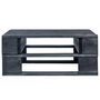 Voir la diapositive 3 : VIDAXL Pouf palette de jardin noir bois de pin impregne
