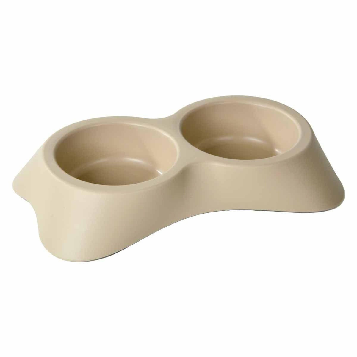 Paris Prix Gamelle Double pour Chien & Chat  Mocaccino  500ml Taupe