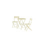 Voir la diapositive 2 : Paris Prix Ensemble Table de Jardin & 2 Chaises  Tao  71cm Jaune