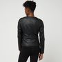 Voir la diapositive 2 : INEXTENSO Veste en cuir synthétique noire unie femme