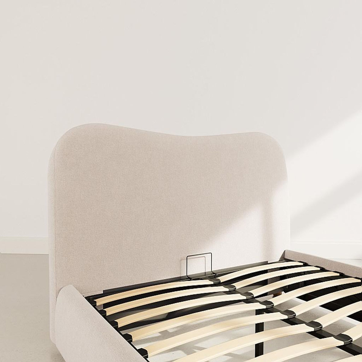 BEST MOBILIER Hugo - lit coffre - 160x200 cm - en velours texturé