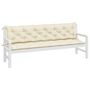 Voir la diapositive 3 : VIDAXL Coussins de banc de jardin lot de 2 blanc creme tissu Oxford