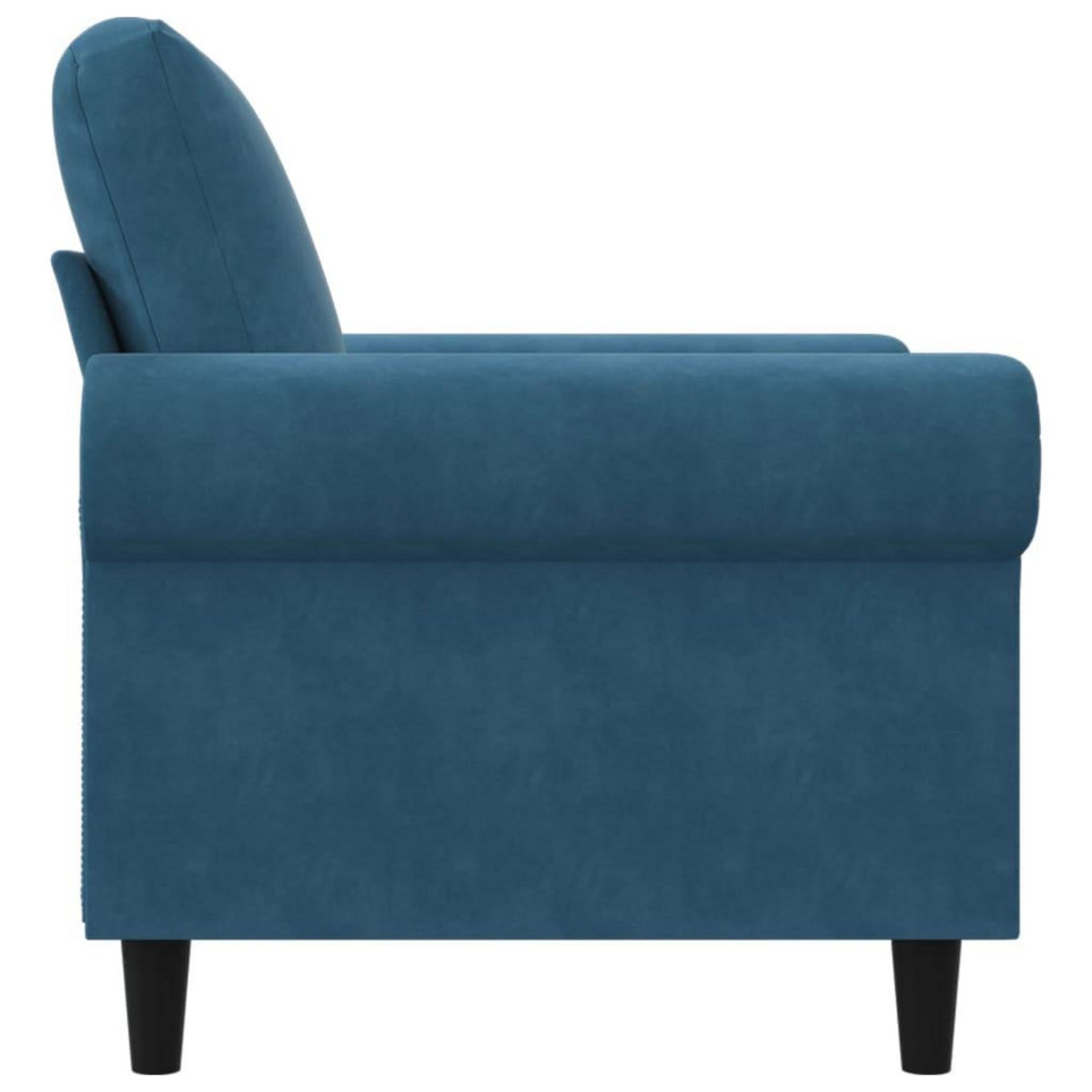 VIDAXL Fauteuil Bleu 60 cm Velours