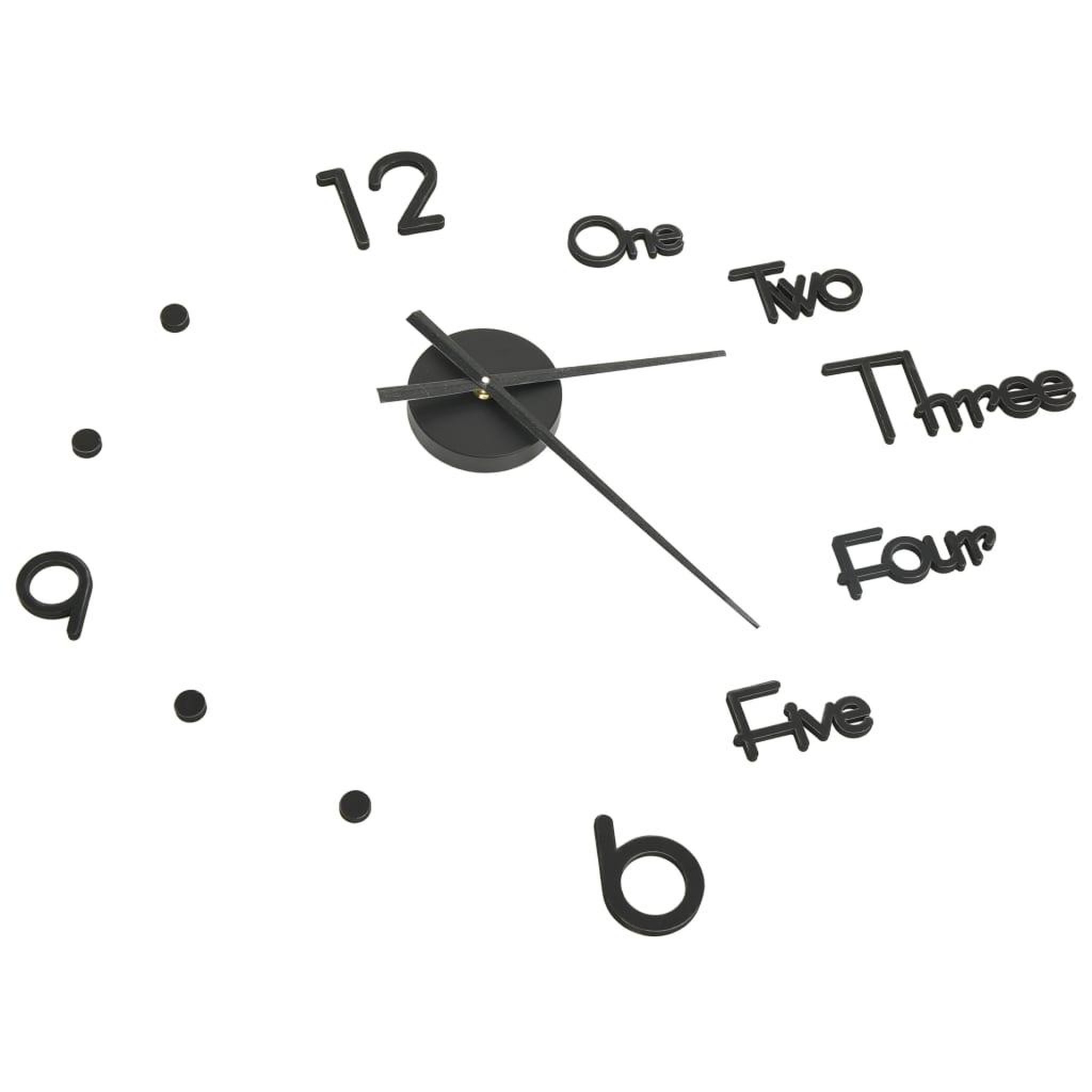 Voir la diapositive 3 : VIDAXL Horloge murale 3D Design moderne Noir 100 cm XXL
