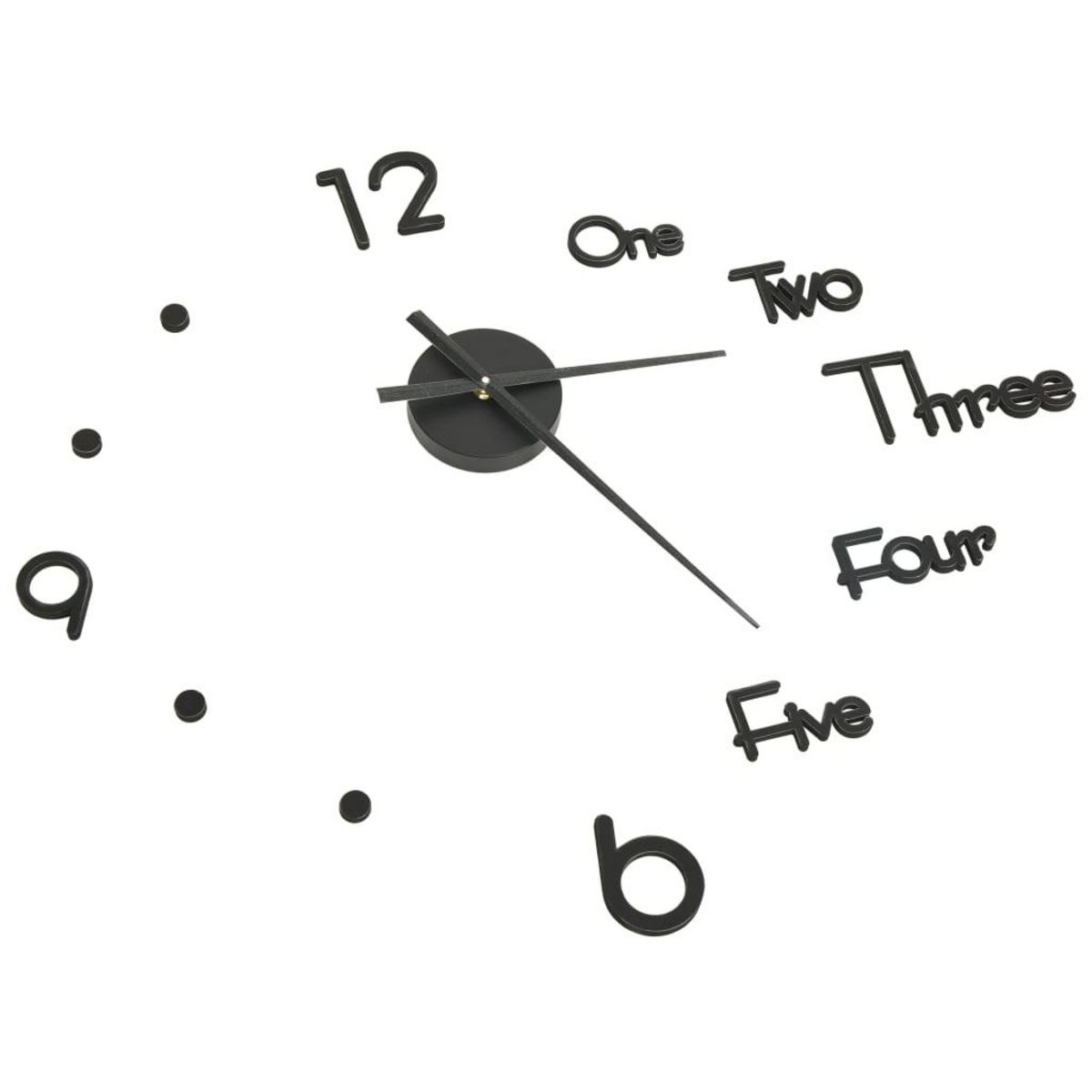 VIDAXL Horloge murale 3D Design moderne Noir 100 cm XXL