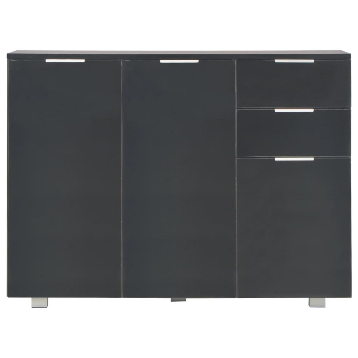 VIDAXL Buffet Noir brillant 107x35x80,5 cm