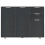 Voir la diapositive 3 : VIDAXL Buffet Noir brillant 107x35x80,5 cm