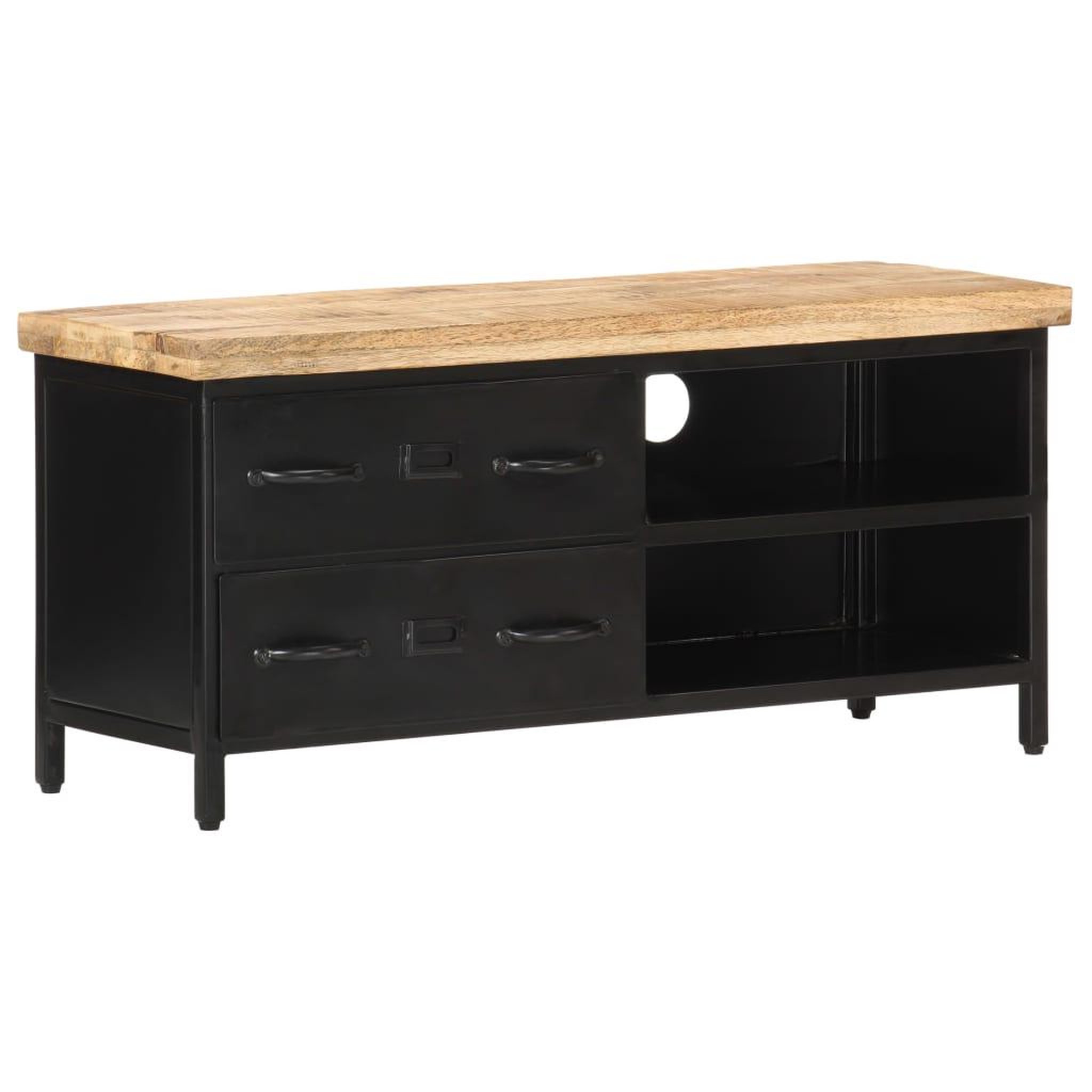 VIDAXL Meuble tv 90x30x41 cm bois de manguier brut
