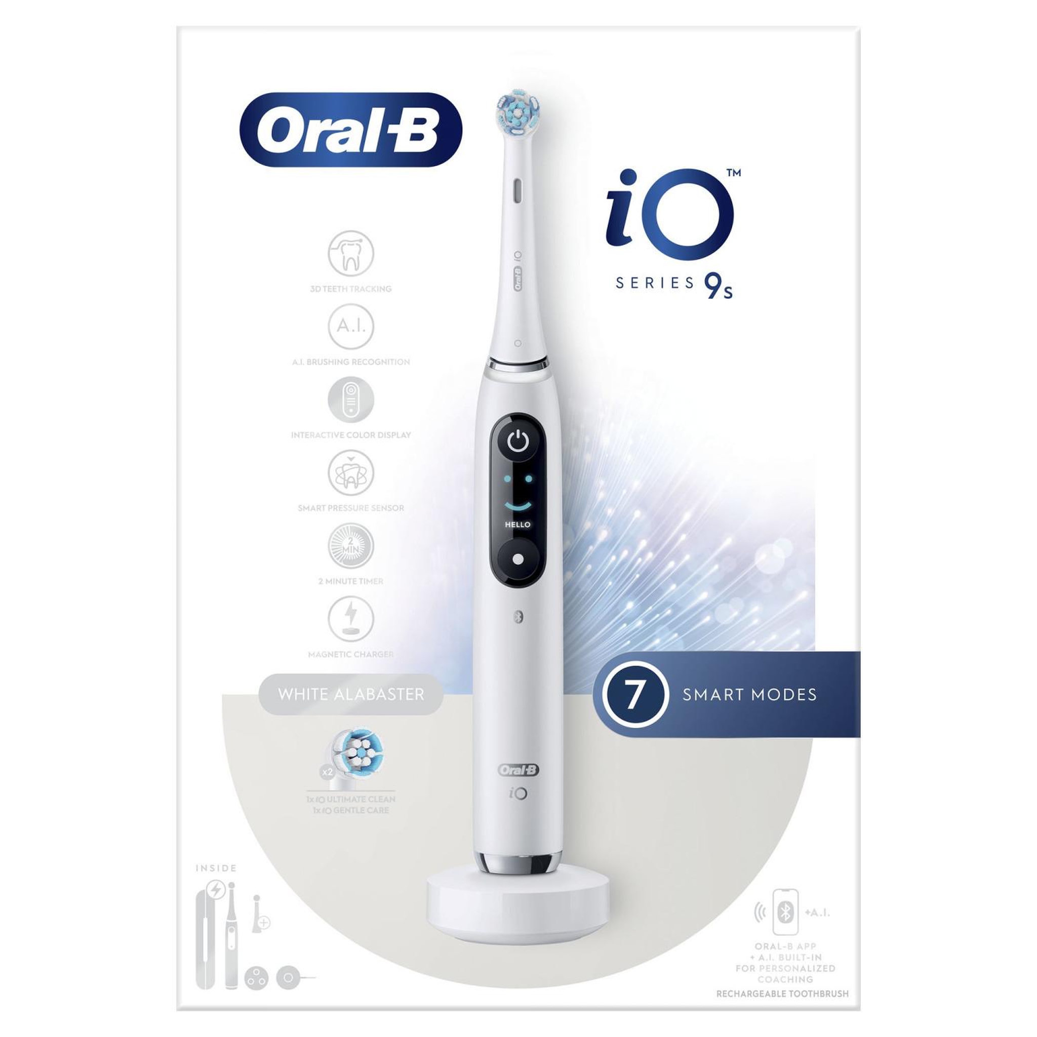 ORAL B Oral-b io 9s adulte brosse à dents rotative oscillante blanc