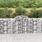 VIDAXL Paniers a gabions arques 2 pcs 200x50x100/120 cm fer galvanise