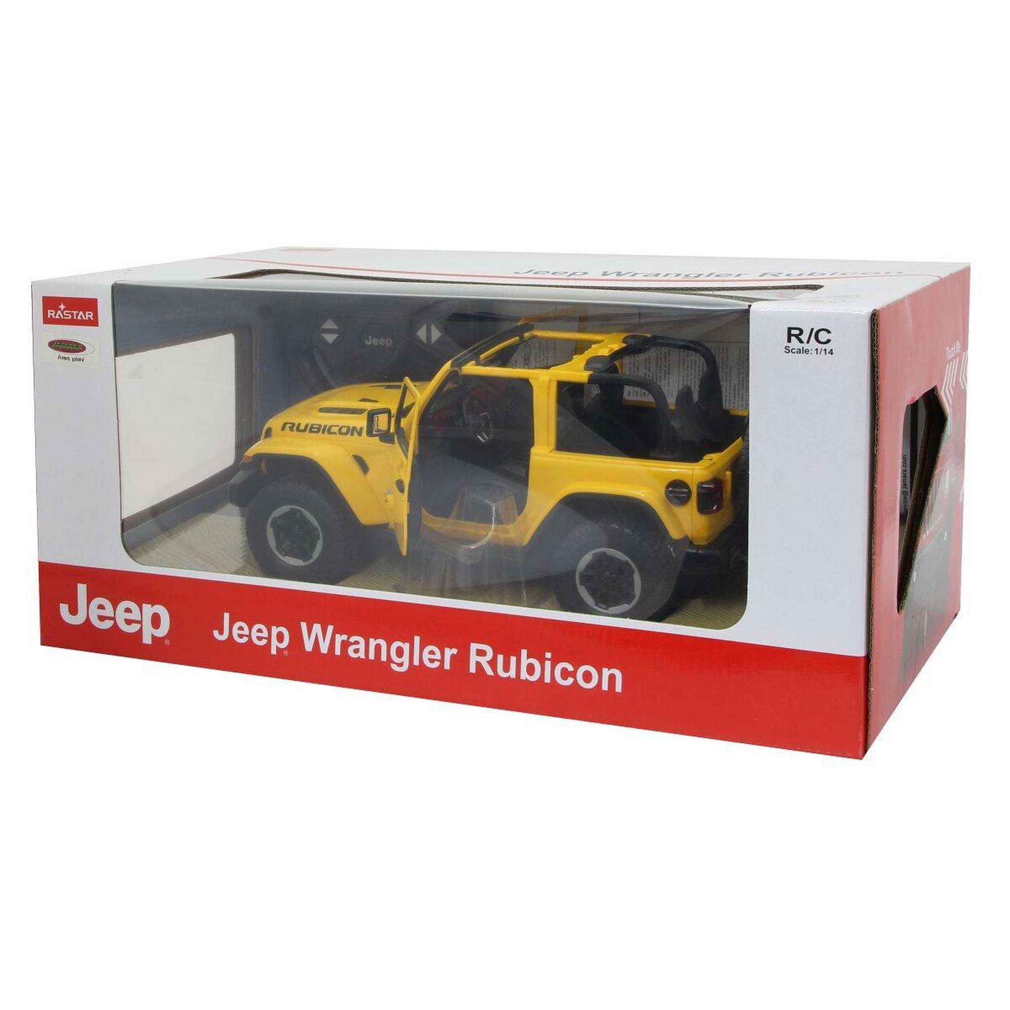 Voir la diapositive 3 : Jamara Voiture télécommandée Jeep Wrangler JL 1:14 jaune 2,4GHz