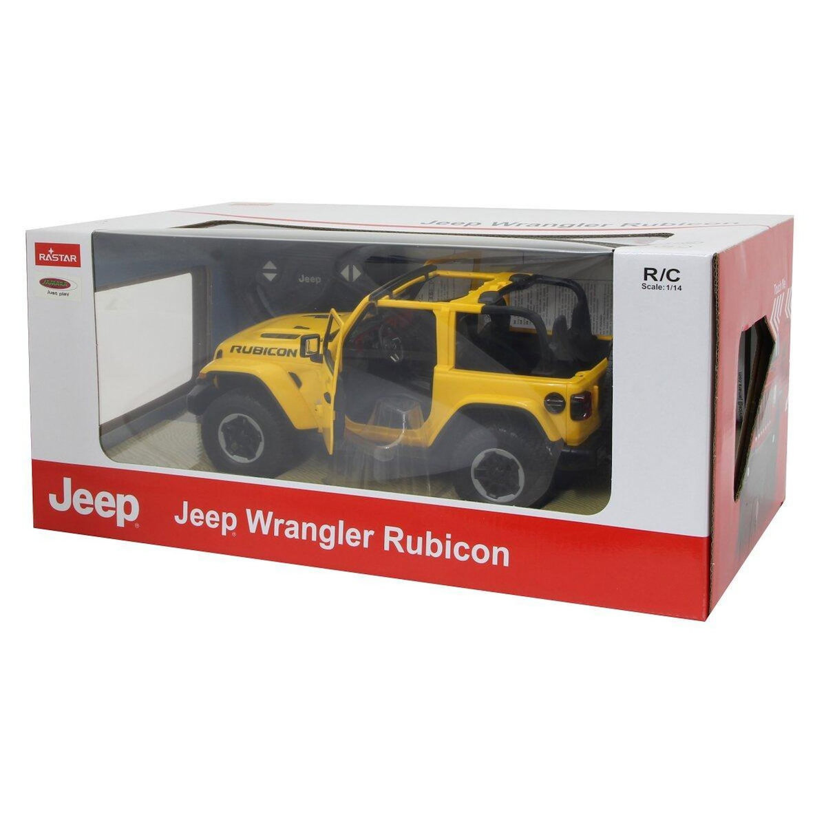Jamara Voiture télécommandée Jeep Wrangler JL 1:14 jaune 2,4GHz