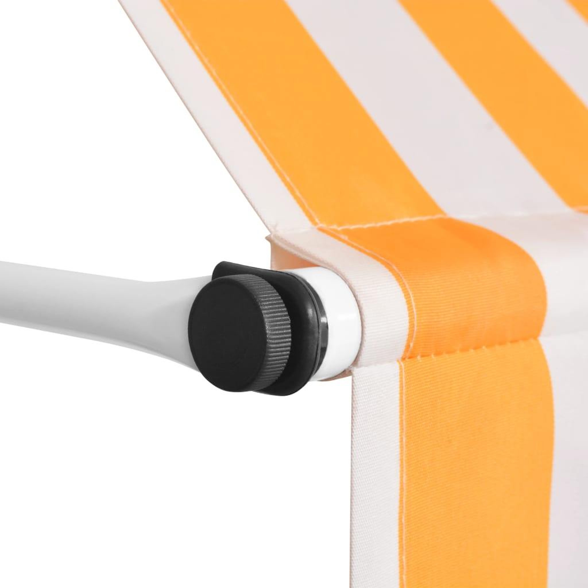 Voir la diapositive 3 : VIDAXL Auvent retractable manuel 200 cm Rayures oranges et blanches