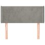 Voir la diapositive 3 : VIDAXL Tete de lit avec oreilles Gris clair 103x16x78/88 cm Velours
