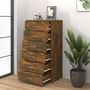 Voir la diapositive 3 : VIDAXL Buffet avec 6 tiroirs Chêne fumé 50x34x96 cm Bois d ingénierie