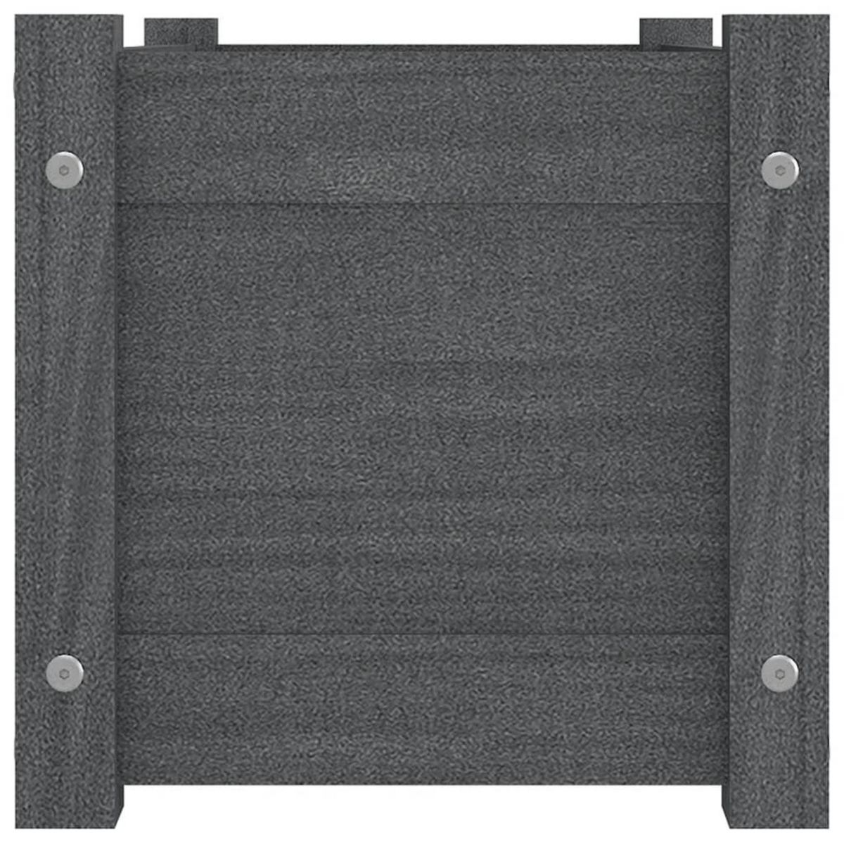 VIDAXL Jardiniere Gris 60x31x31 cm Bois de pin massif