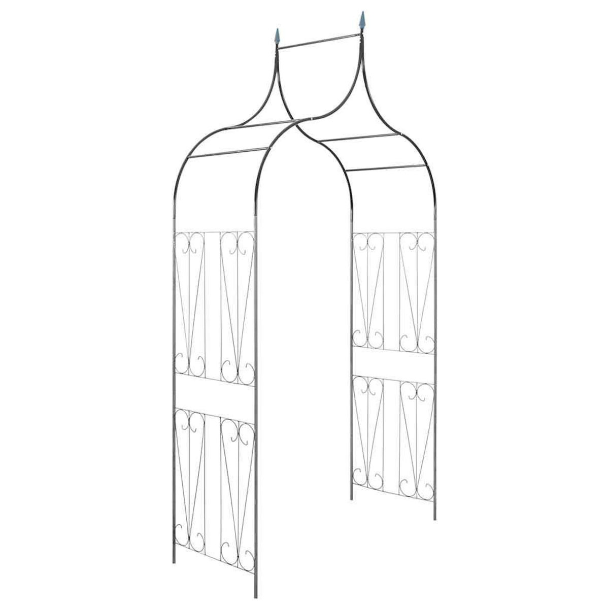 VIDAXL Arche de jardin Design de piquet plantes grimpantes Vert fonce