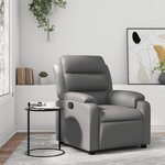 VIDAXL Fauteuil inclinable Gris Similicuir