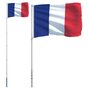 Voir la diapositive 2 : VIDAXL Drapeau de la France et mat 5,55 m Aluminium