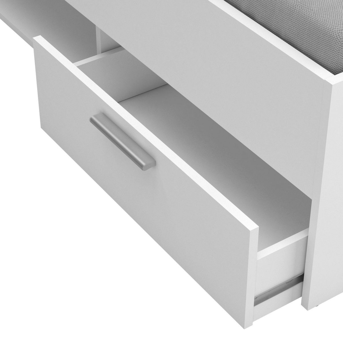 Habitat et Jardin Lit Double en bois  Michigan  - 140 x 200 cm - Blanc