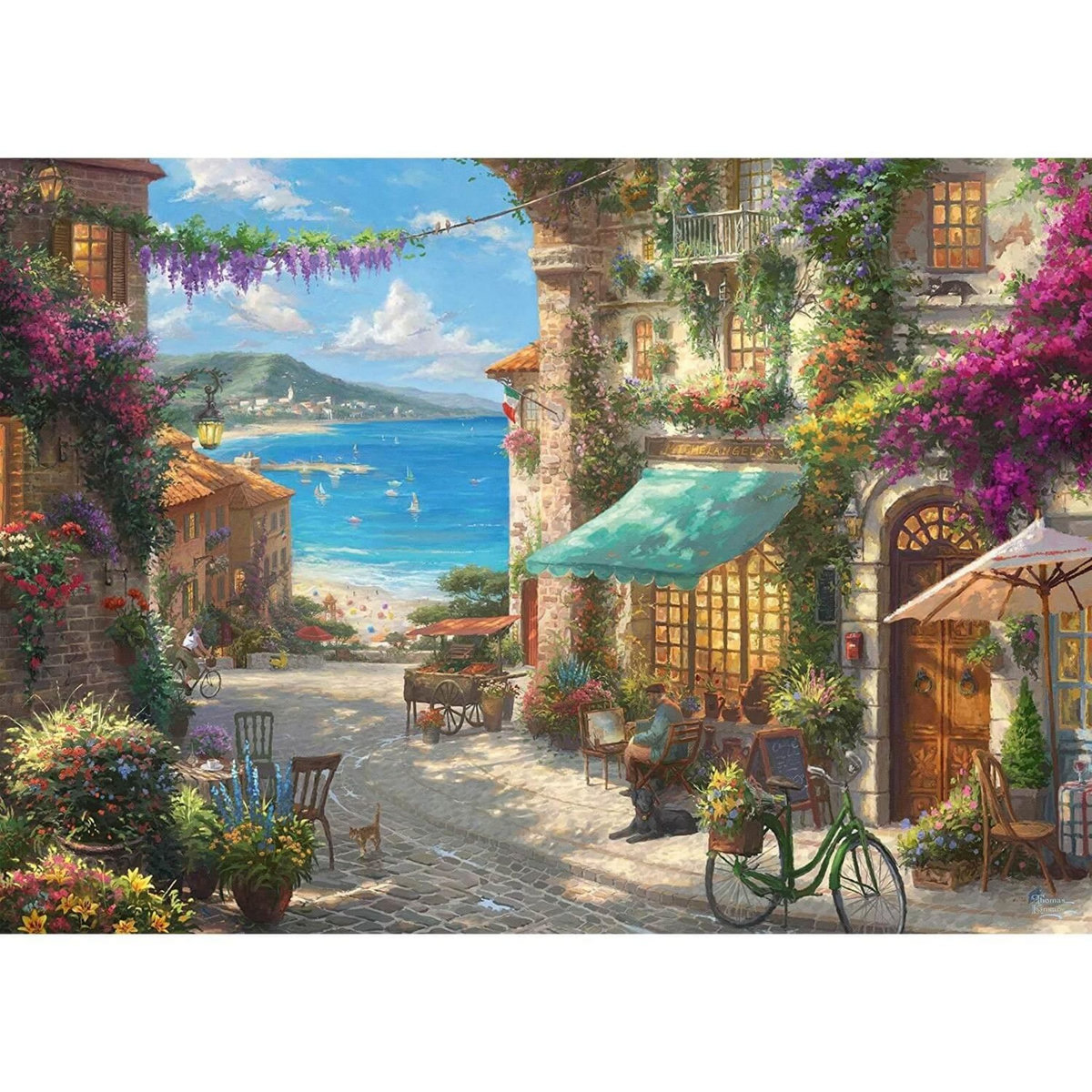 Schmidt Puzzle 1000 pièces : Café sur la Riviera italienne