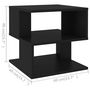 Voir la diapositive 6 : VIDAXL Table d appoint Noir 40x40x40 cm Aggloméré