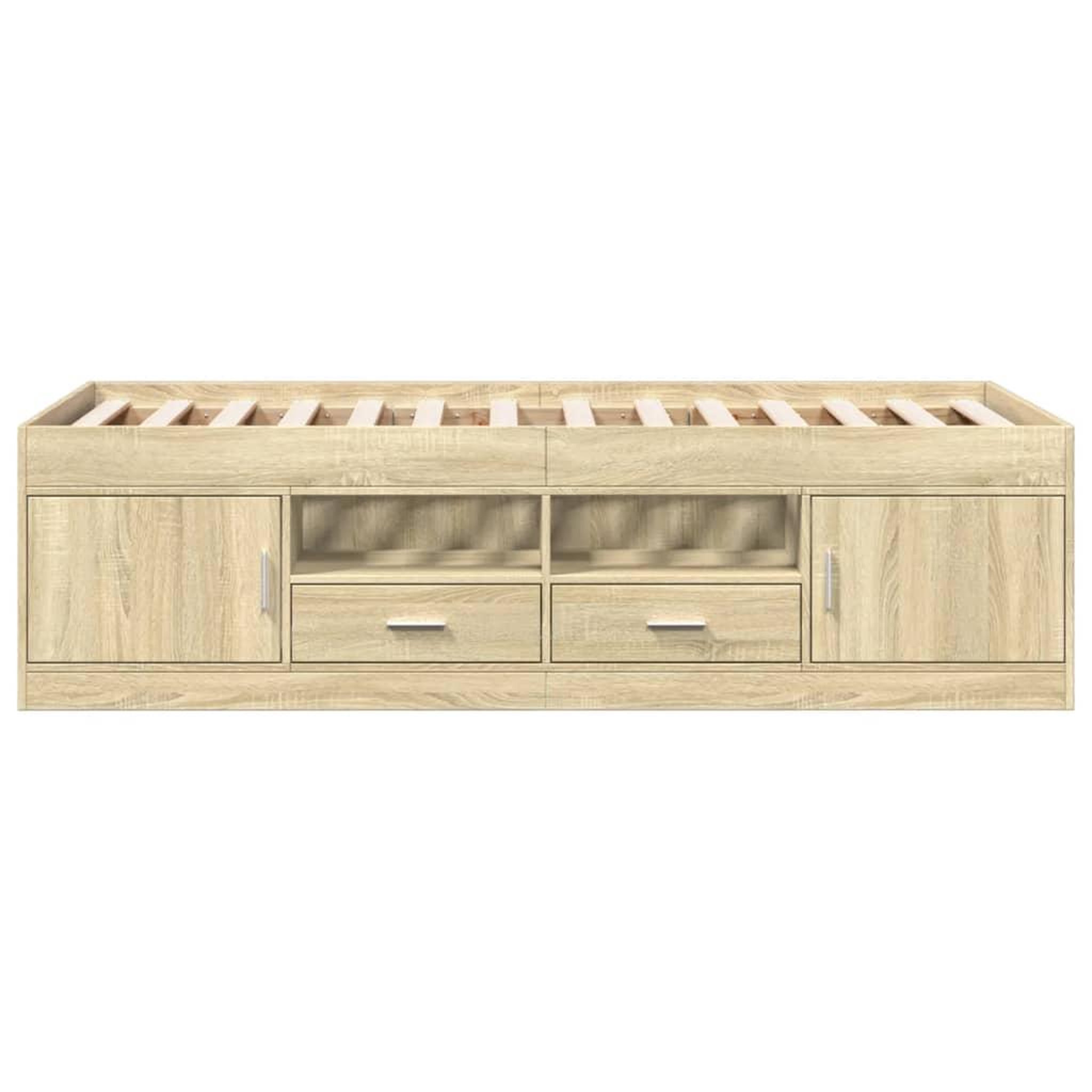 Voir la diapositive 4 : VIDAXL Lit de jour avec tiroirs sans matelas chene sonoma 75x190 cm