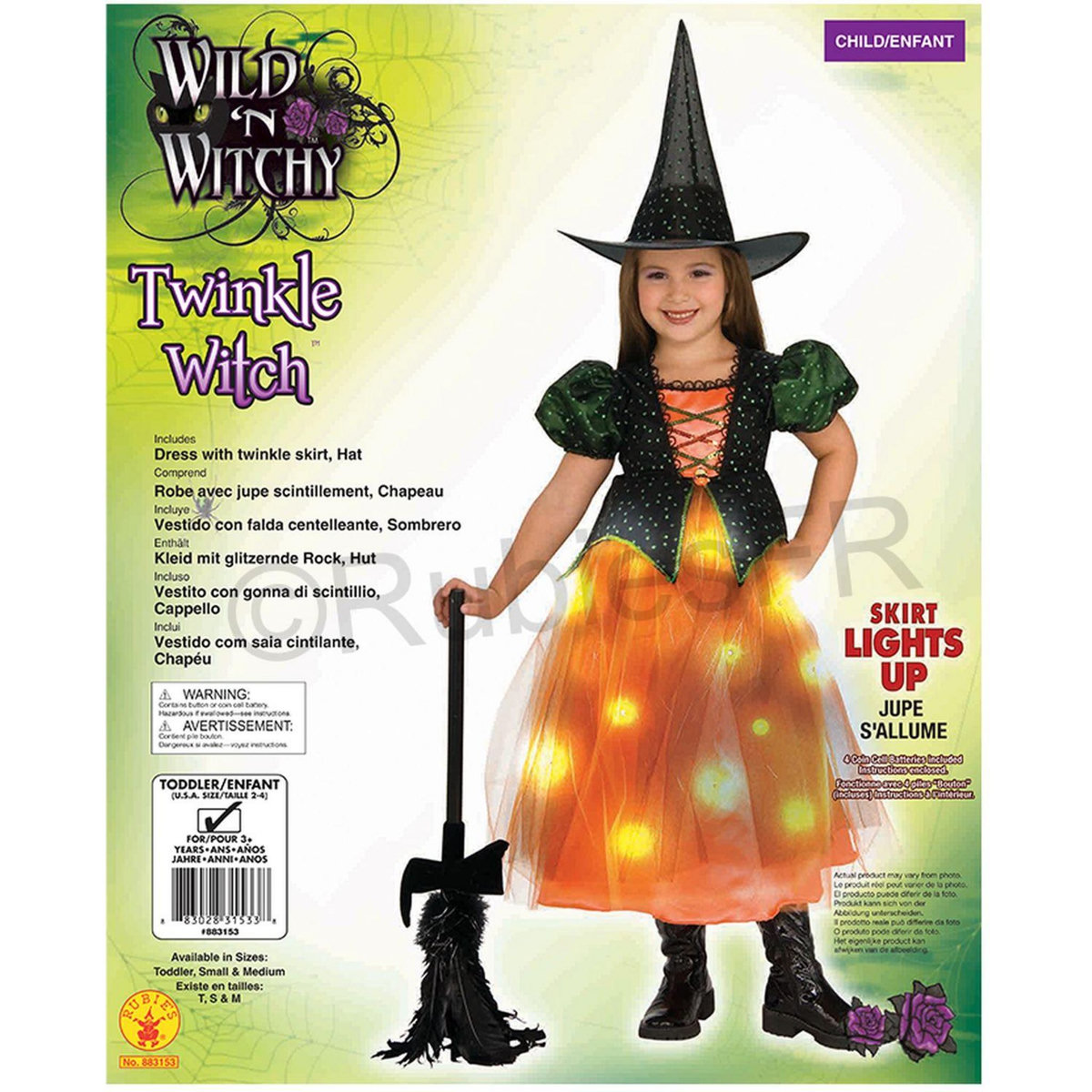 RUBIES Déguisement sorcière lumineux Taille S