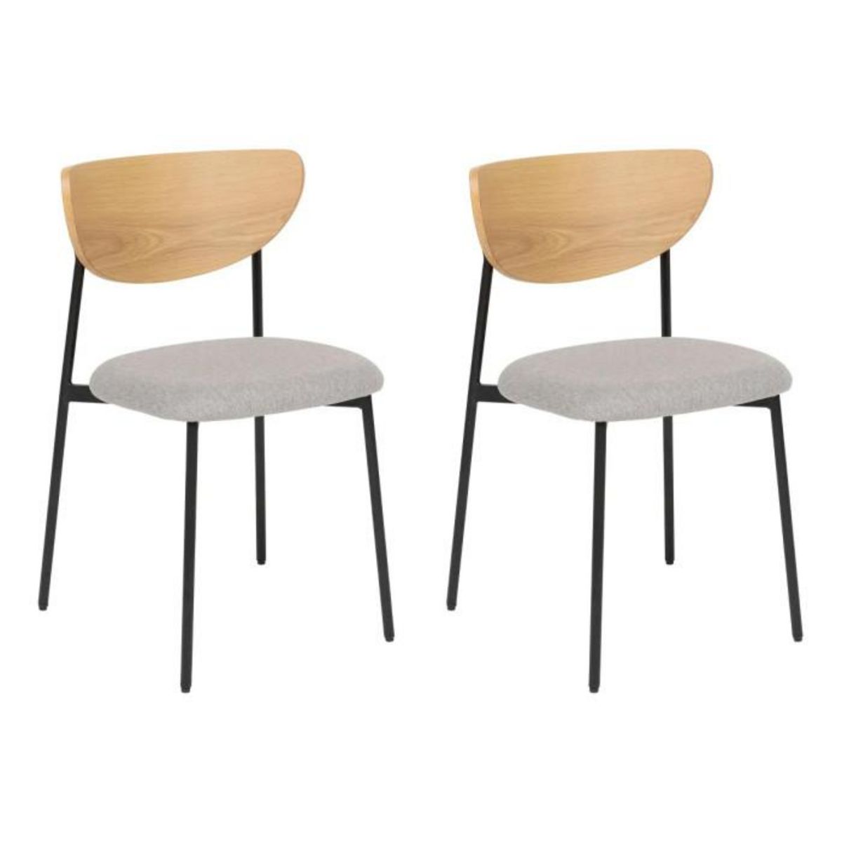 ATMOSPHERA Lot de 2 Chaises Design  Jaisa  81cm Gris