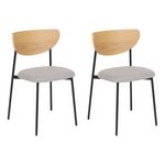 ATMOSPHERA Lot de 2 Chaises Design  Jaisa  81cm Gris