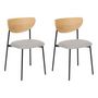 Voir la diapositive 1 : ATMOSPHERA Lot de 2 Chaises Design  Jaisa  81cm Gris