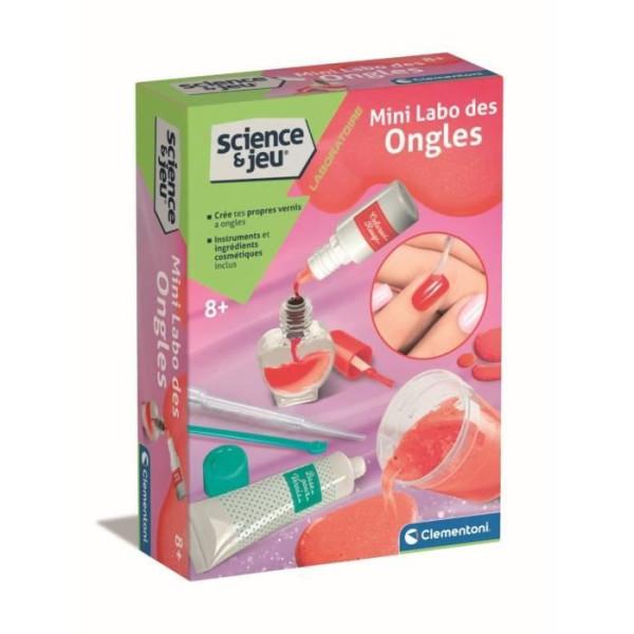 CLEMENTONI Clementoni - sciences et jeu - mini labo des ongles - crée ton propre vernis a ongles - des 8 ans