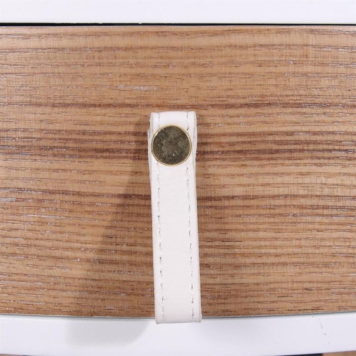 Paris Prix Table de Chevet 1 Tiroir  Nora  46cm Blanc