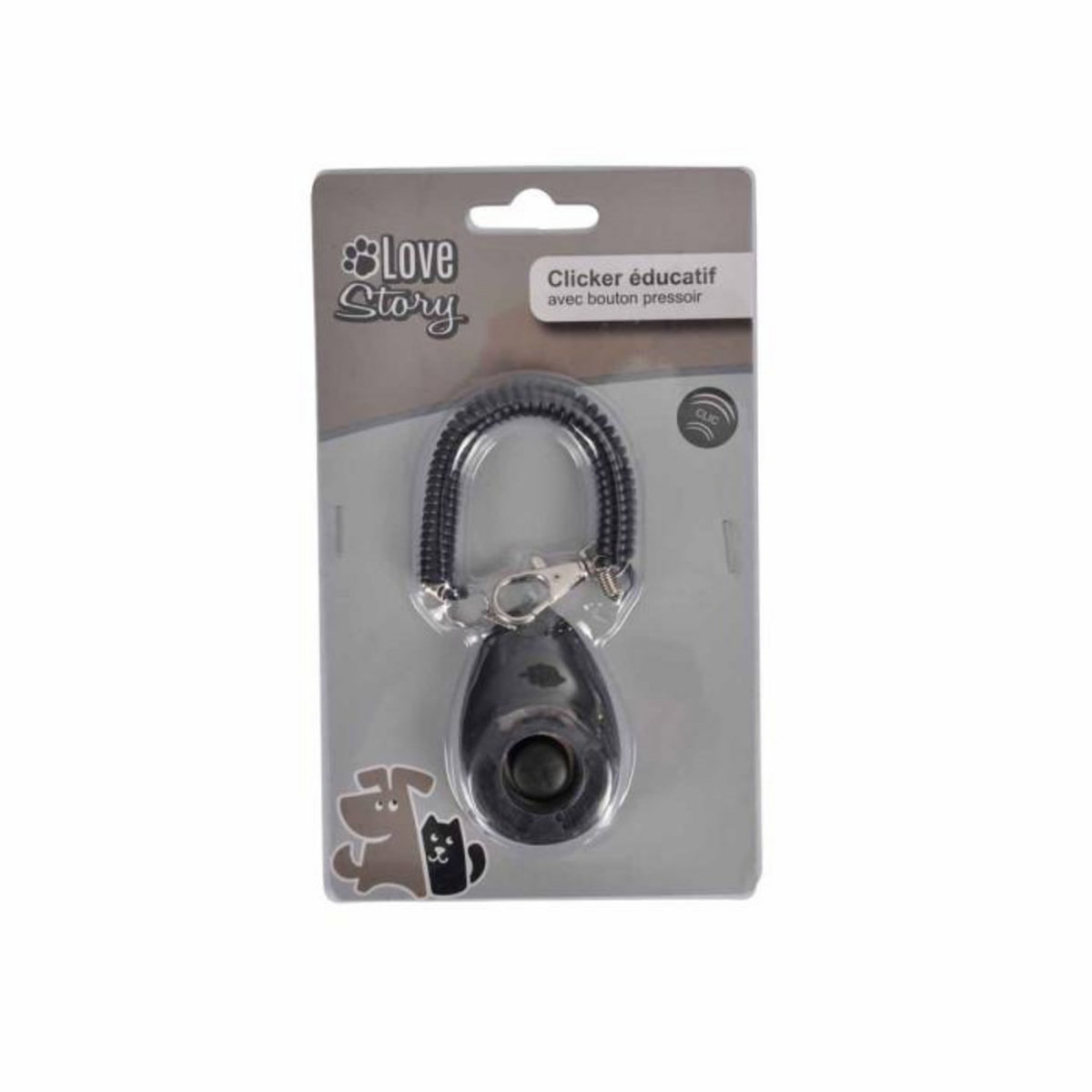 Paris Prix Laisse de Dressage pour Chien  Clicker  11cm Noir