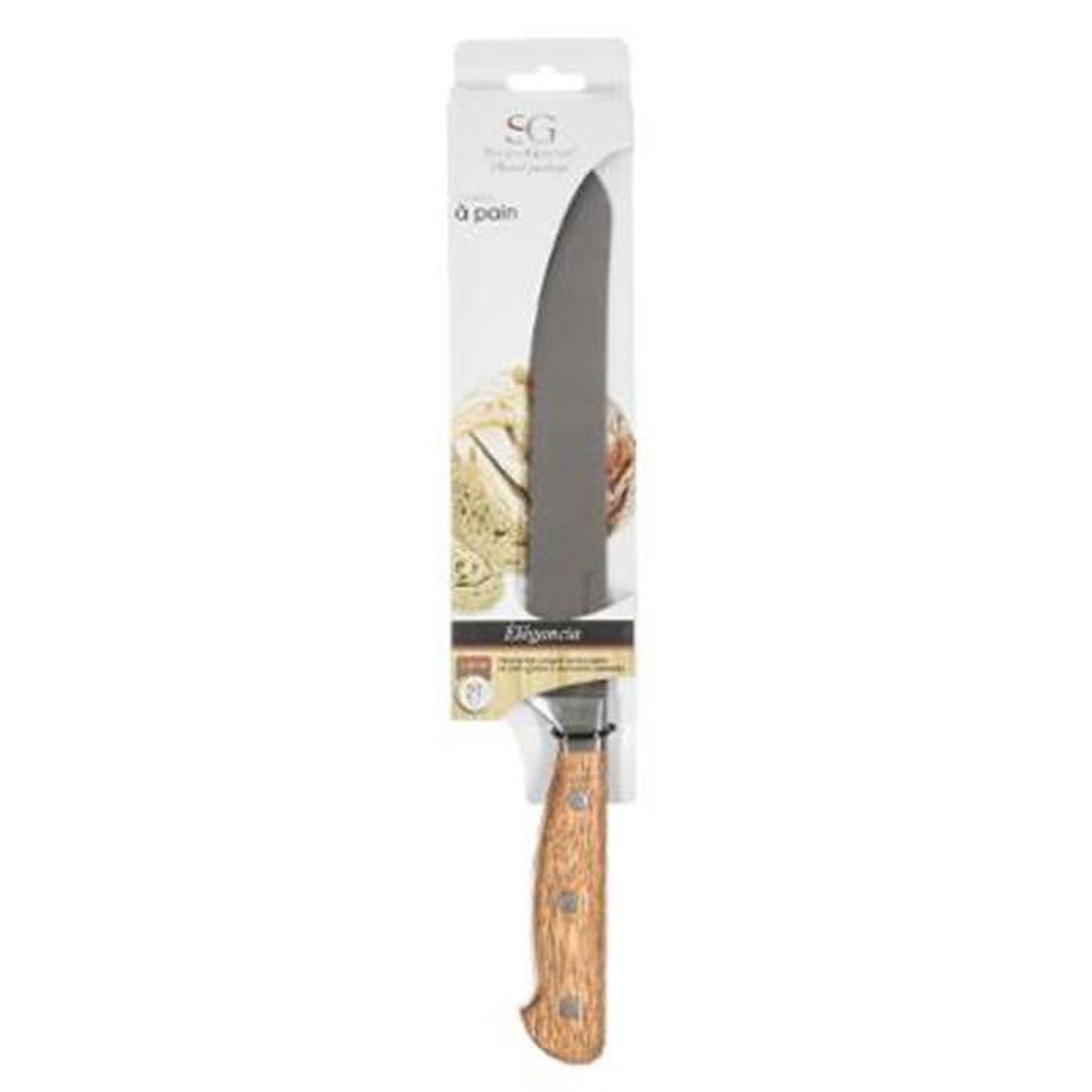 Voir la diapositive 3 : FIVE Couteau à Pain  Elegancia  33cm Naturel