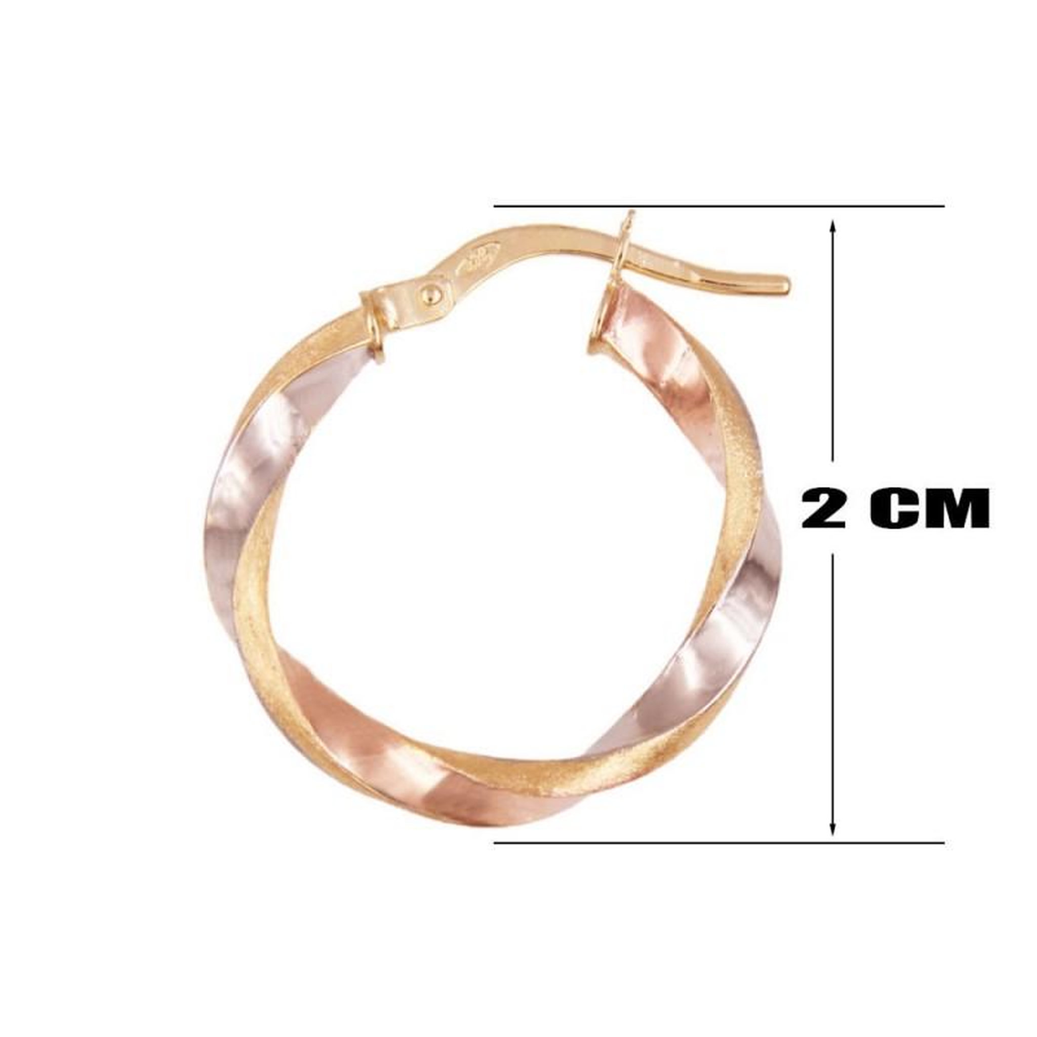 Voir la diapositive 4 : L'ATELIER D'AZUR Boucles d'Oreilles Créoles - Or Tricolore - Femme