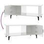 Voir la diapositive 5 : VIDAXL Table basse Blanc brillant 90x50x40 cm Bois d'ingenierie