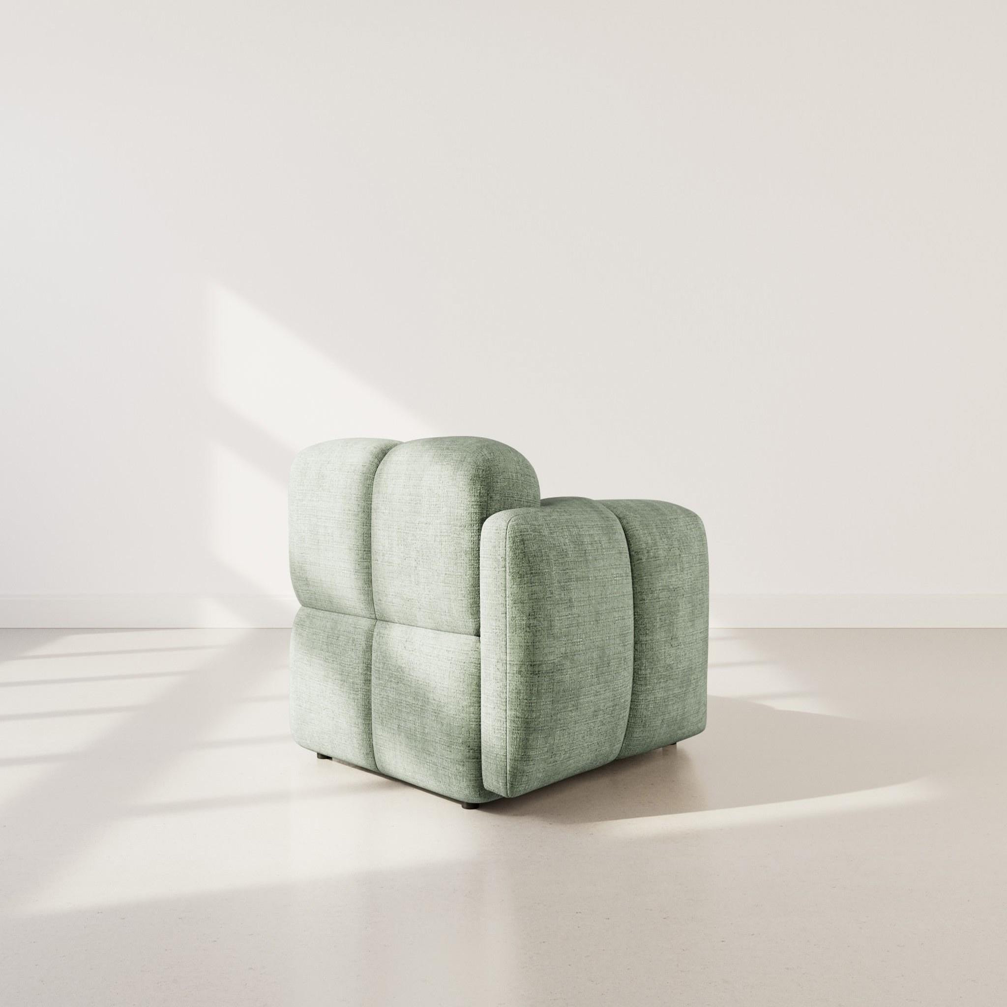 Voir la diapositive 5 : LISA DESIGN Grace - module d'assise gauche en velours texturé