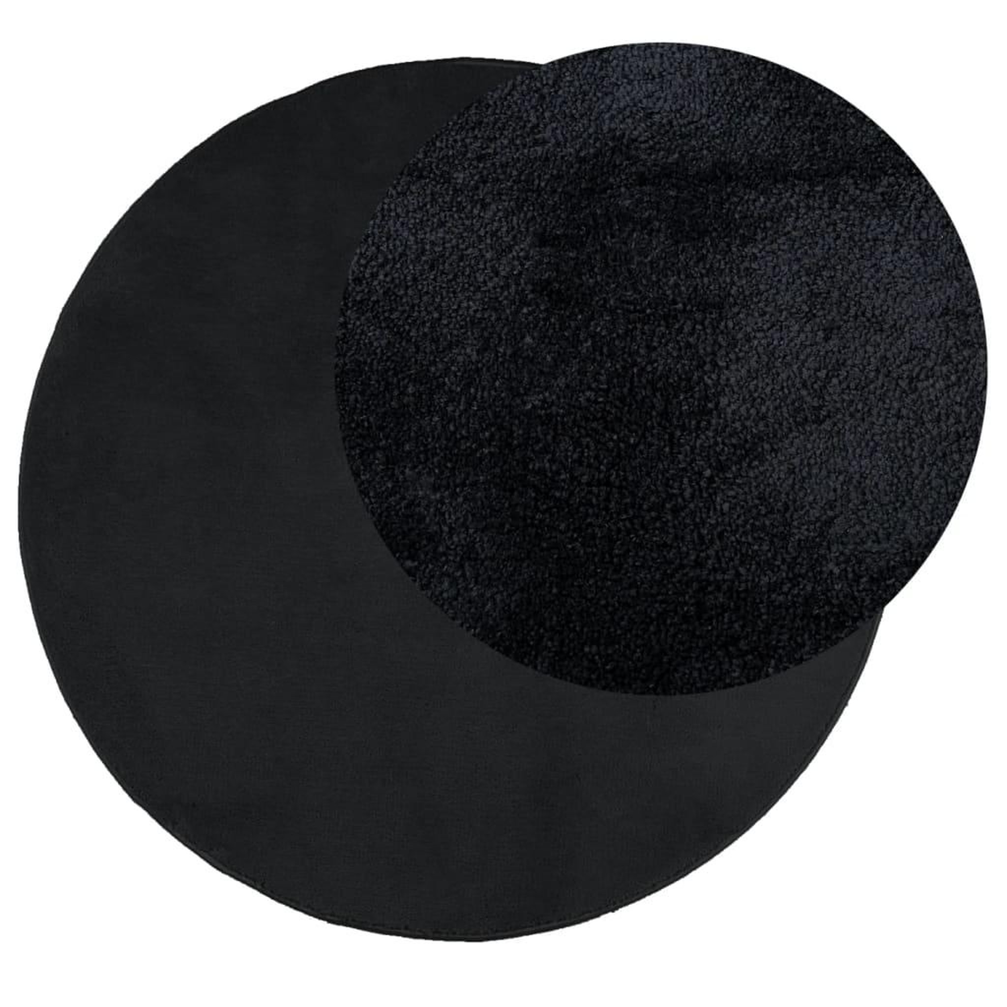Voir la diapositive 3 : VIDAXL Tapis OVIEDO a poils courts noir Ø 160 cm