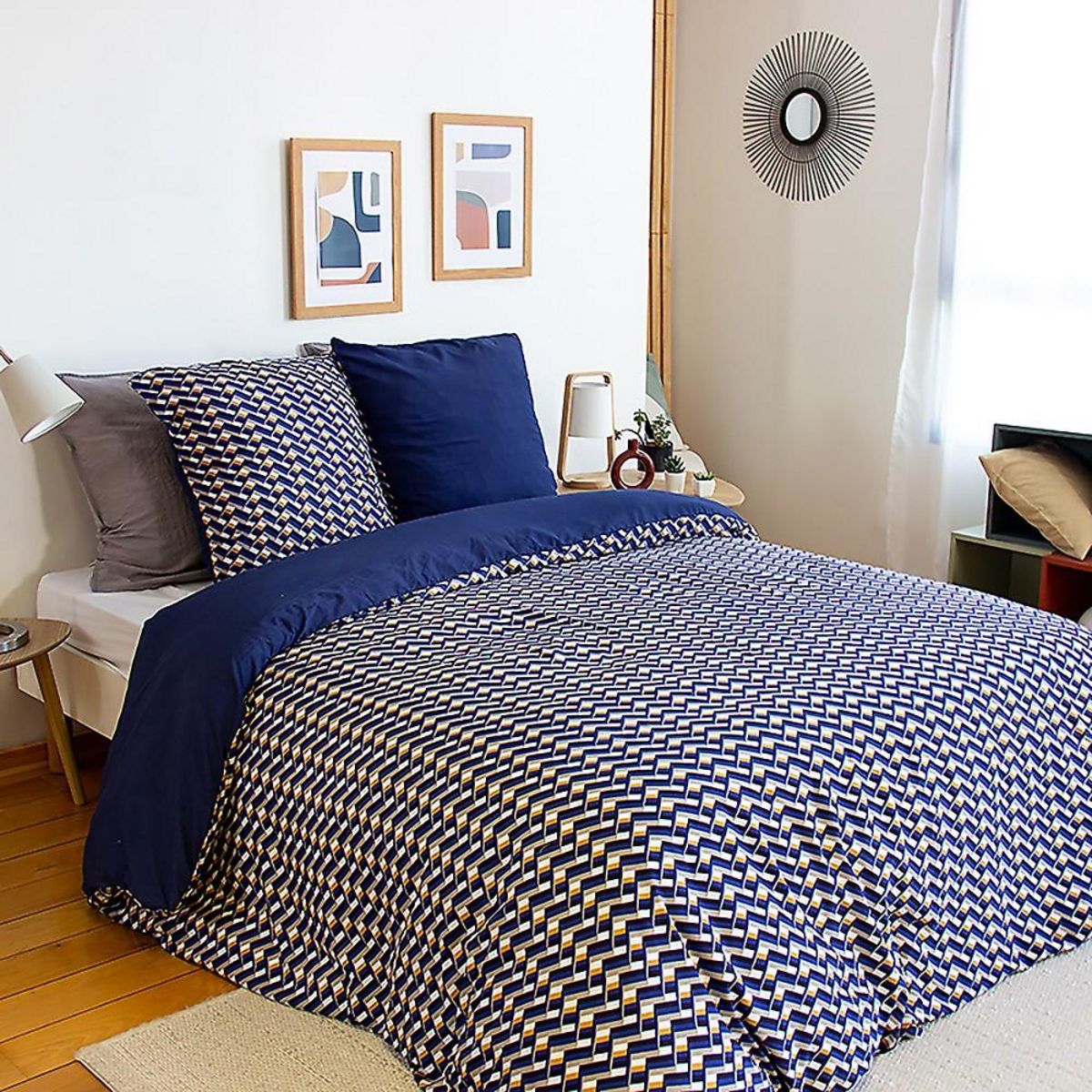 Home collection Parure de couette 3 pcs 100% microfibre, loss