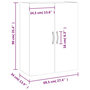 Voir la diapositive 6 : VIDAXL Armoire murale sonoma gris 69,5x34x90 cm