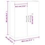 Voir la diapositive 6 : VIDAXL Armoire murale sonoma gris 69,5x34x90 cm