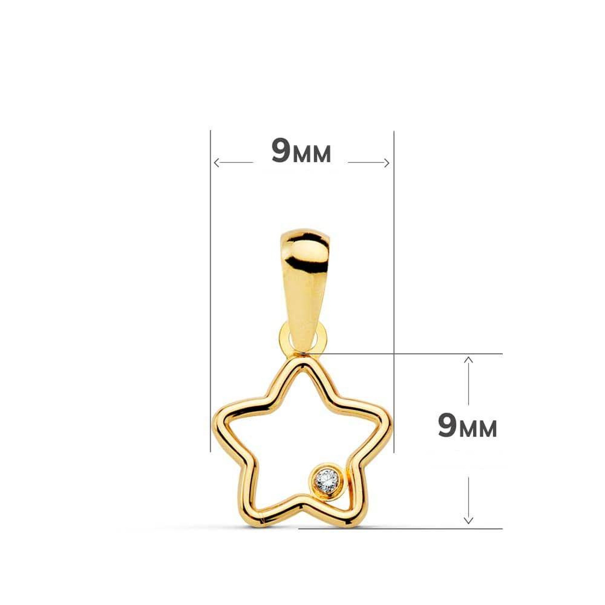 Voir la diapositive 4 : L'ATELIER D'AZUR Pendentif Or 18 Carats 750/000 Jaune Motif Etoile - Collier Chaine Dorée Offerte