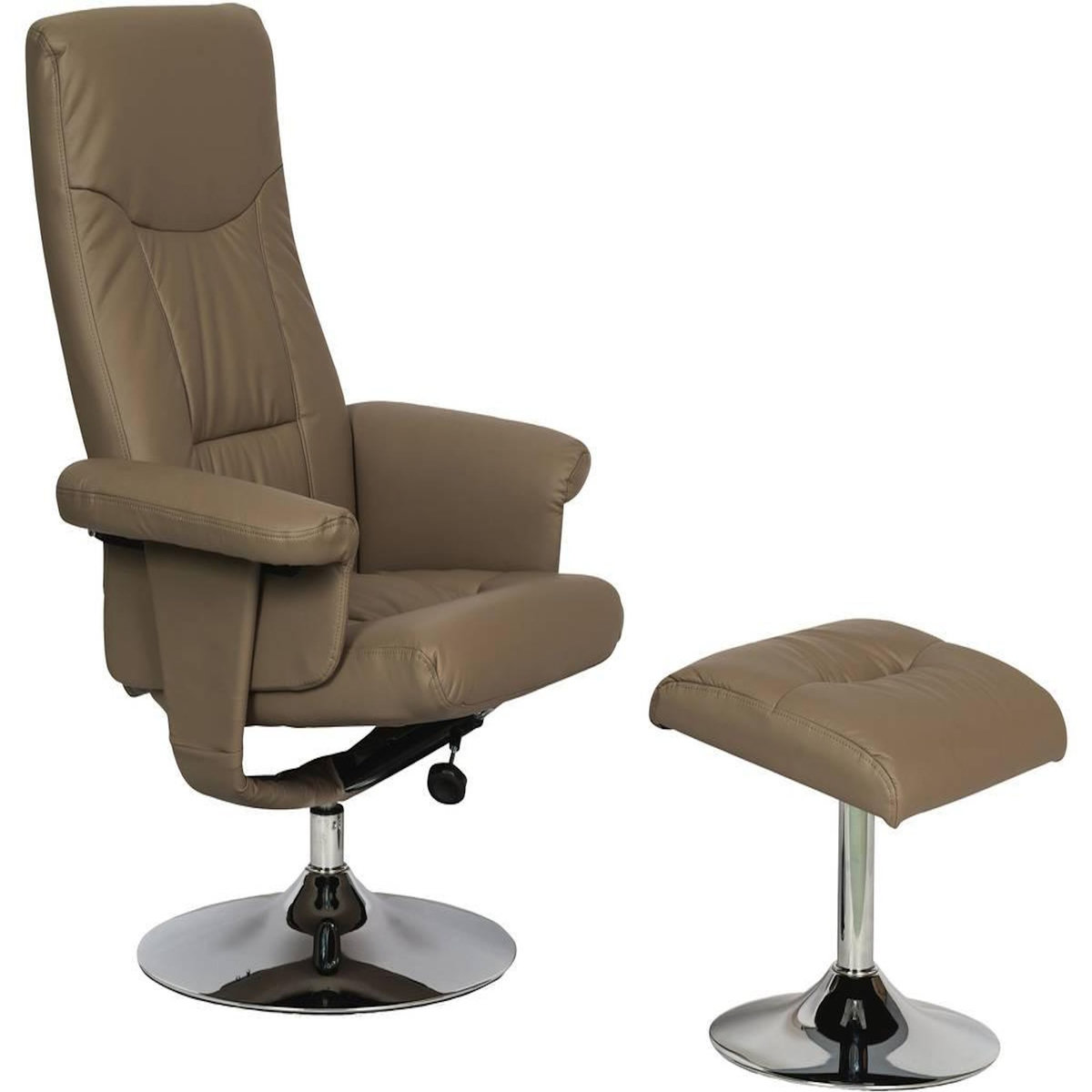 Habitat et Jardin Fauteuil relax + repose-pieds  Louis  - 1 place - Beige