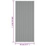 Voir la diapositive 6 : VIDAXL Panneaux de toiture 12 pcs Acier galvanise Gris 100x45 cm